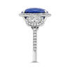 Sapphire, Diamond & Platinum Ring