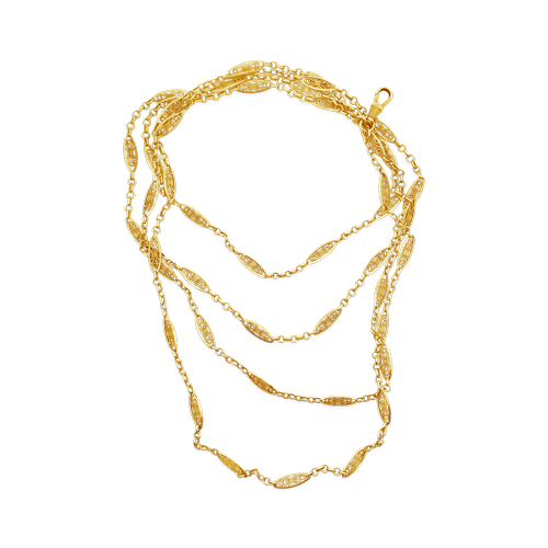 Yellow Gold Antique Estate Chain Necklace
