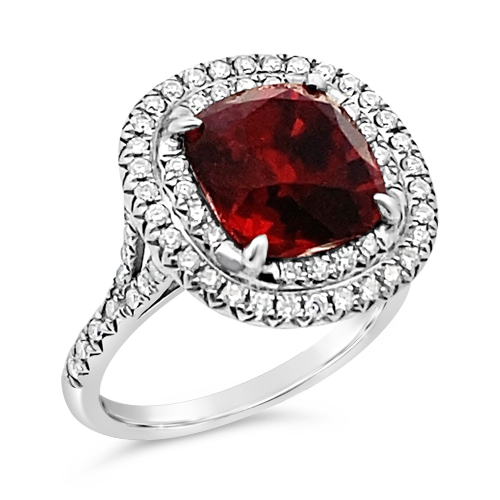 Real red 2025 diamond ring