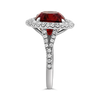 Red Spinel & Diamond Tiffany Ring