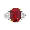 Red Spinel & Diamond Ring