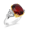 Red Spinel & Diamond Ring