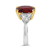 Red Spinel & Diamond Ring