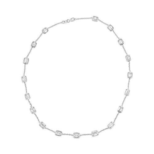 Emerald cut Diamonds by the Yard Necklace