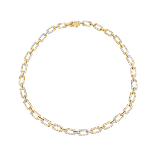 Pave Diamond Link Necklace