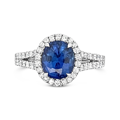 Oval Sapphire & Diamond Ring