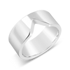 Platinum Notched Wedding Band