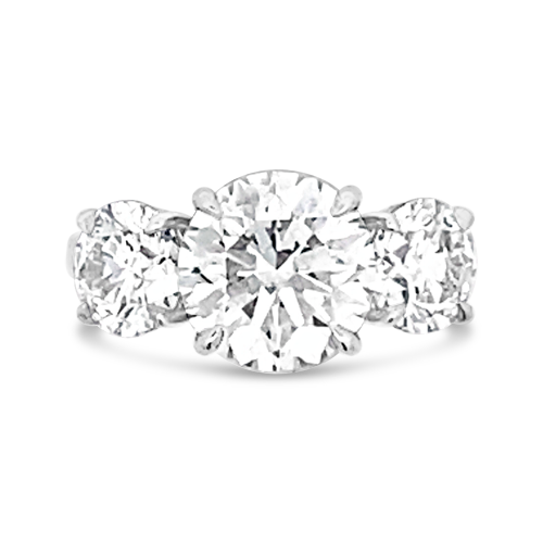 Three Stone Round Diamond Ring