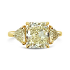 Three Stone Yellow Diamond Ring