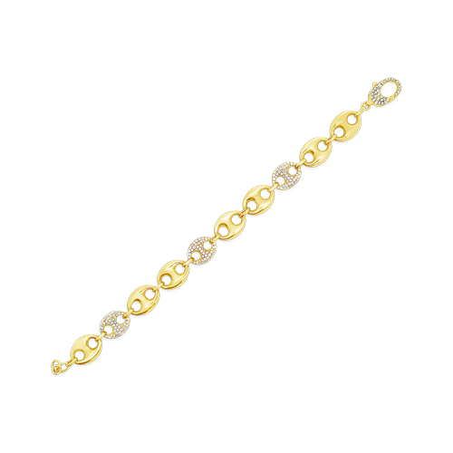 Diamond Mariner Link Bracelet