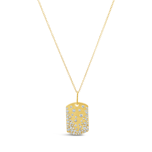 Diamond Dog Tag Pendant