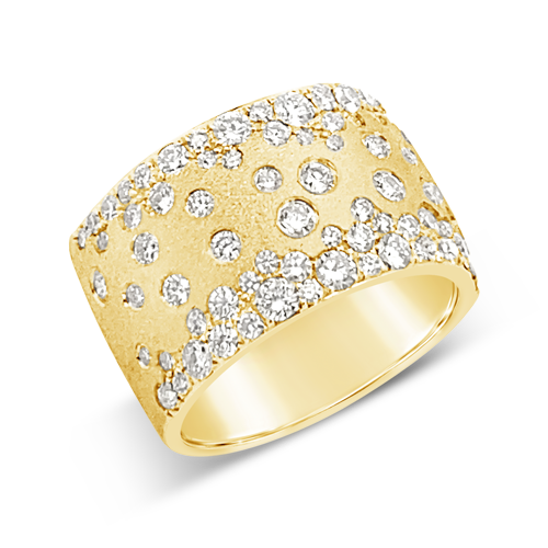 Scattered Diamond Band Ring