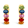 Oval Rainbow Sapphire Earrings
