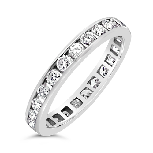 Channel set Diamond Eternity Band