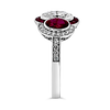 Oval Diamond & Ruby Ring