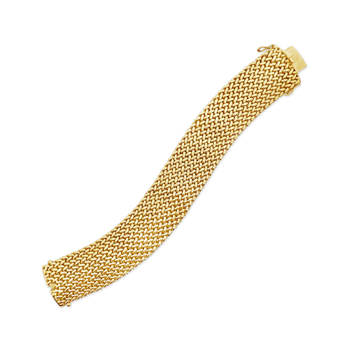Yellow Gold Mesh Estate Bracelet