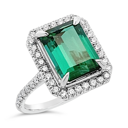 Tourmaline & Diamond Ring