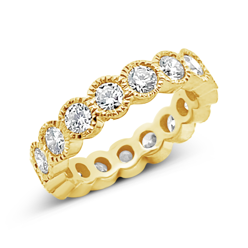 Yellow Gold & Diamond Eternity Band