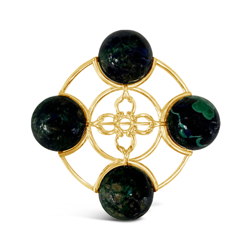 Malachite Bead Pin