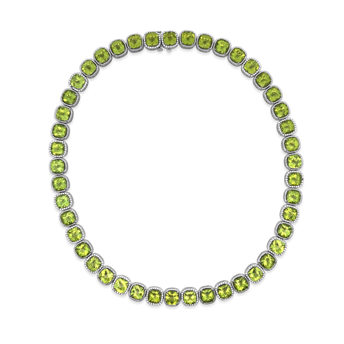 Peridot and DIamond Necklace