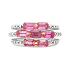 Pink Sapphire & Diamond Ring