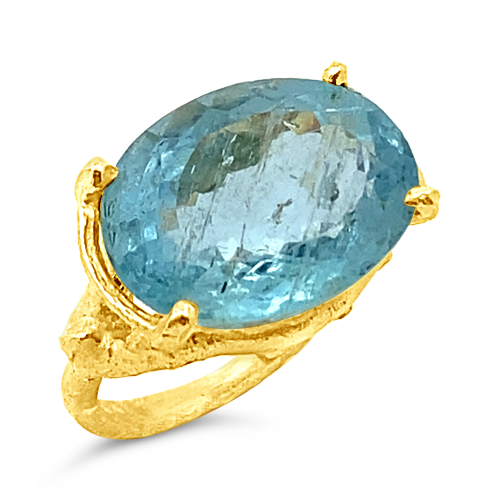 Blue Topaz Vine Ring