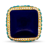 Lapis, Turquoise & Diamond Ring