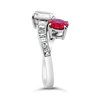 Ruby & Diamond Bypass Ring