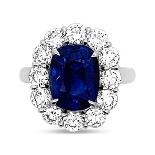 Oval Sapphire & Diamond Ring