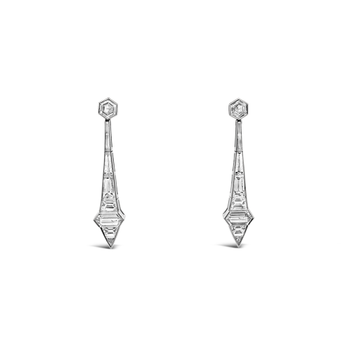 Multi-shape Diamond Dangle Earrings