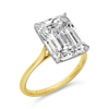 Emerald cut Diamond Engagement Ring