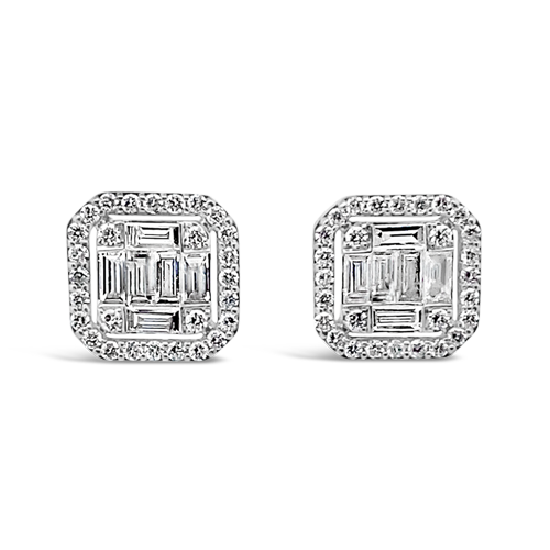 Diamond Cluster Earrings