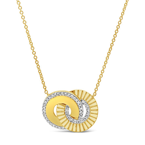 Diamond Interlocking Circle Pendant