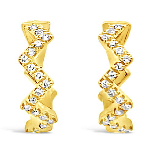 Diamond Zig Zag Earrings