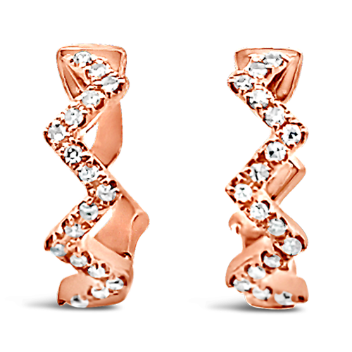 Diamond Zig Zag Earrings