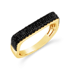 Black Diamond Bar Ring