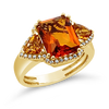 Citrine & Diamond Ring