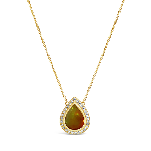 Opal & Diamond Pendant