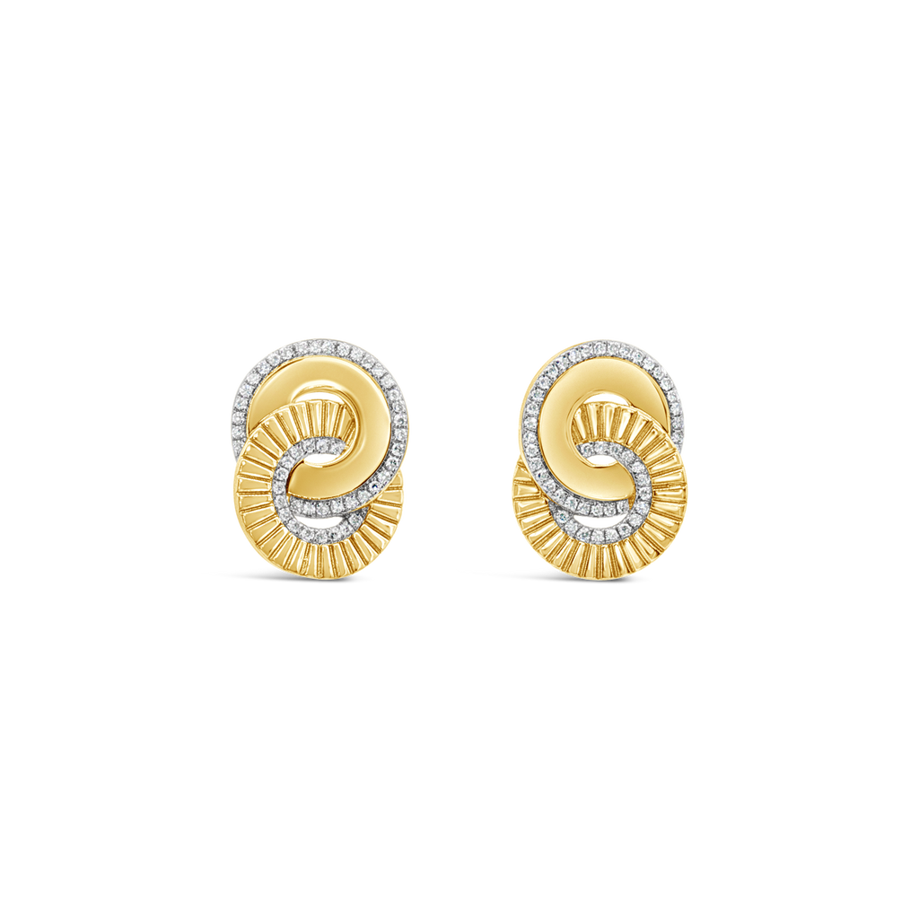 Interlocking Circle Diamond Earrings