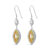 Yellow Diamond Dangle Earrings