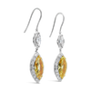 Yellow Diamond Dangle Earrings