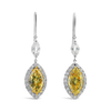 Yellow Diamond Dangle Earrings