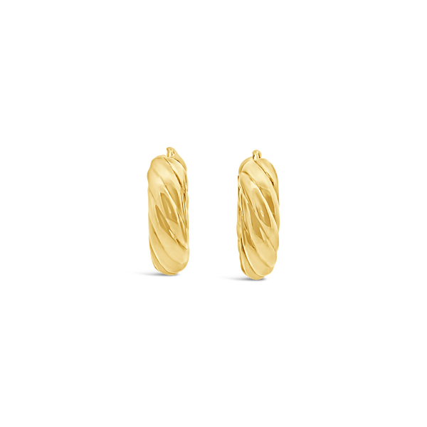 Gold Twisted Hoop Earrings