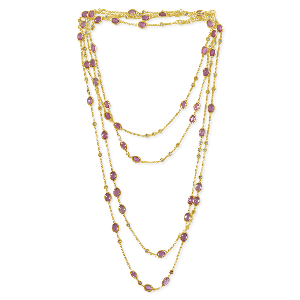 Pink Sapphire Necklace