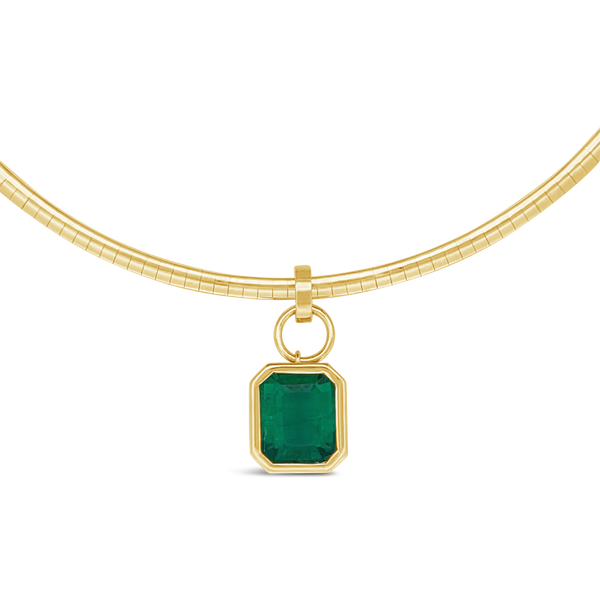 Emerald cut Emerald Pendant