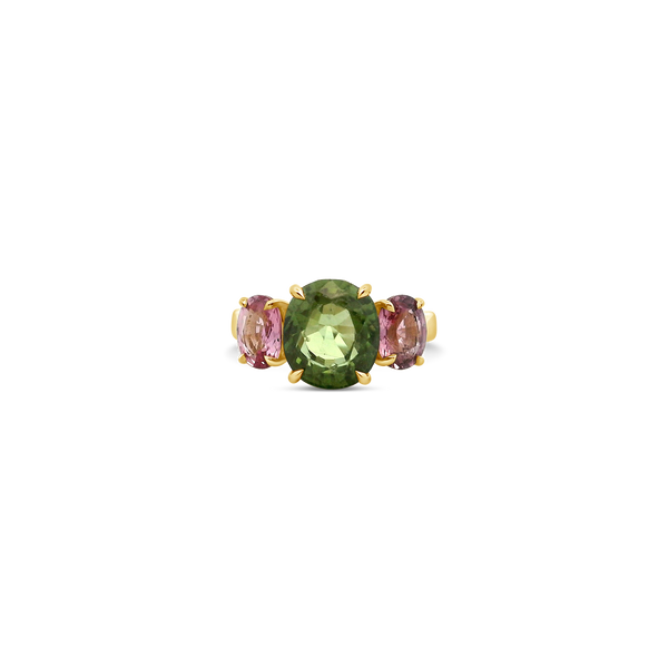 Peridot & Pink Sapphire Ring