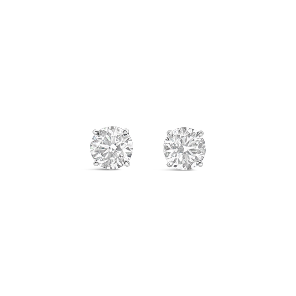 Round Diamond Stud Earrings