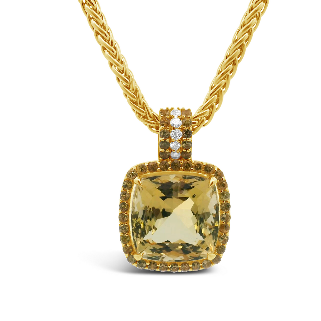 Citrine & Diamond Necklace