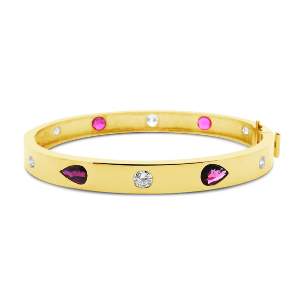 Ruby & Diamond Bangle Bracelet