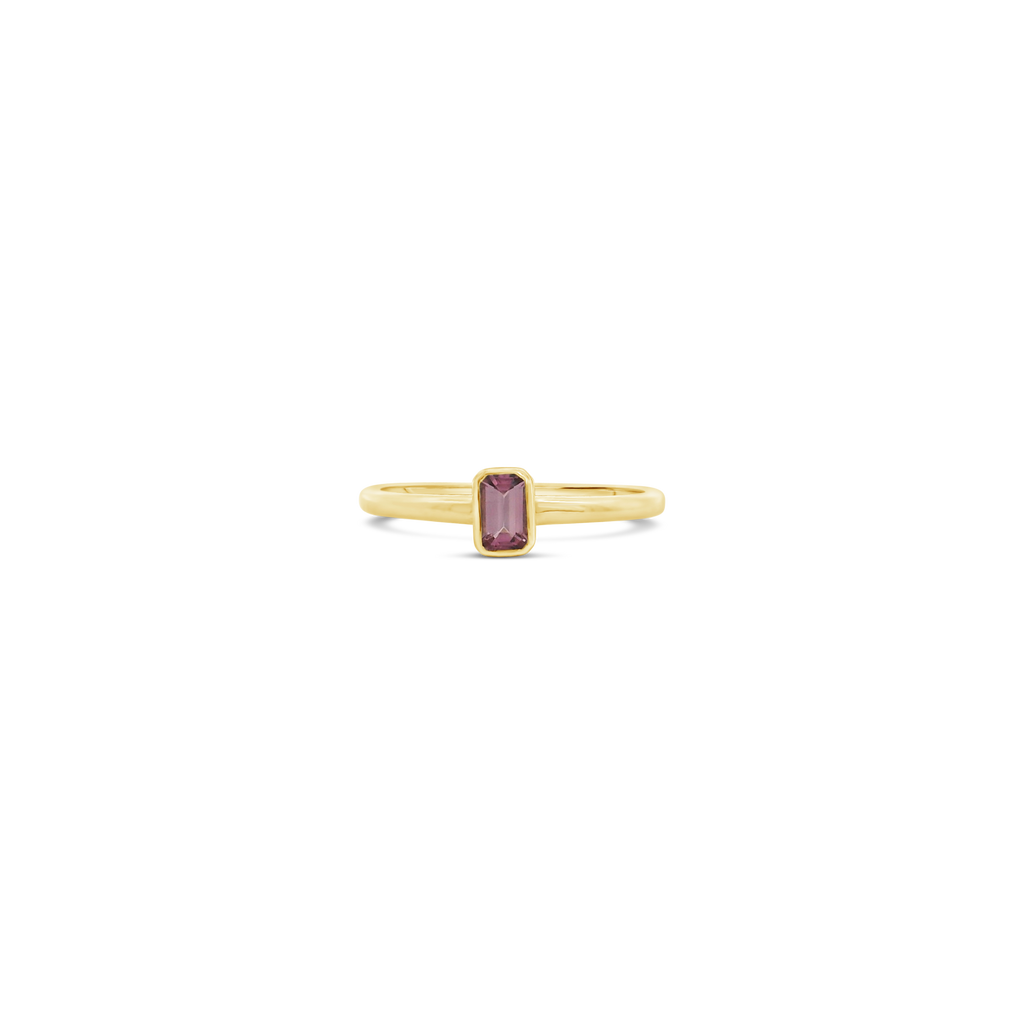 Pink Tourmaline Stacker Ring